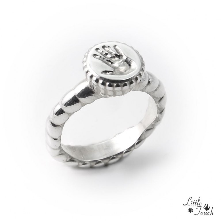 Personalisierter Ring mit 3D Handabdruck