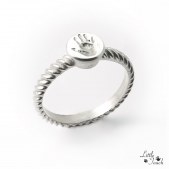 Personalisierter Ring Vorsteckring mit 3D Abdruck